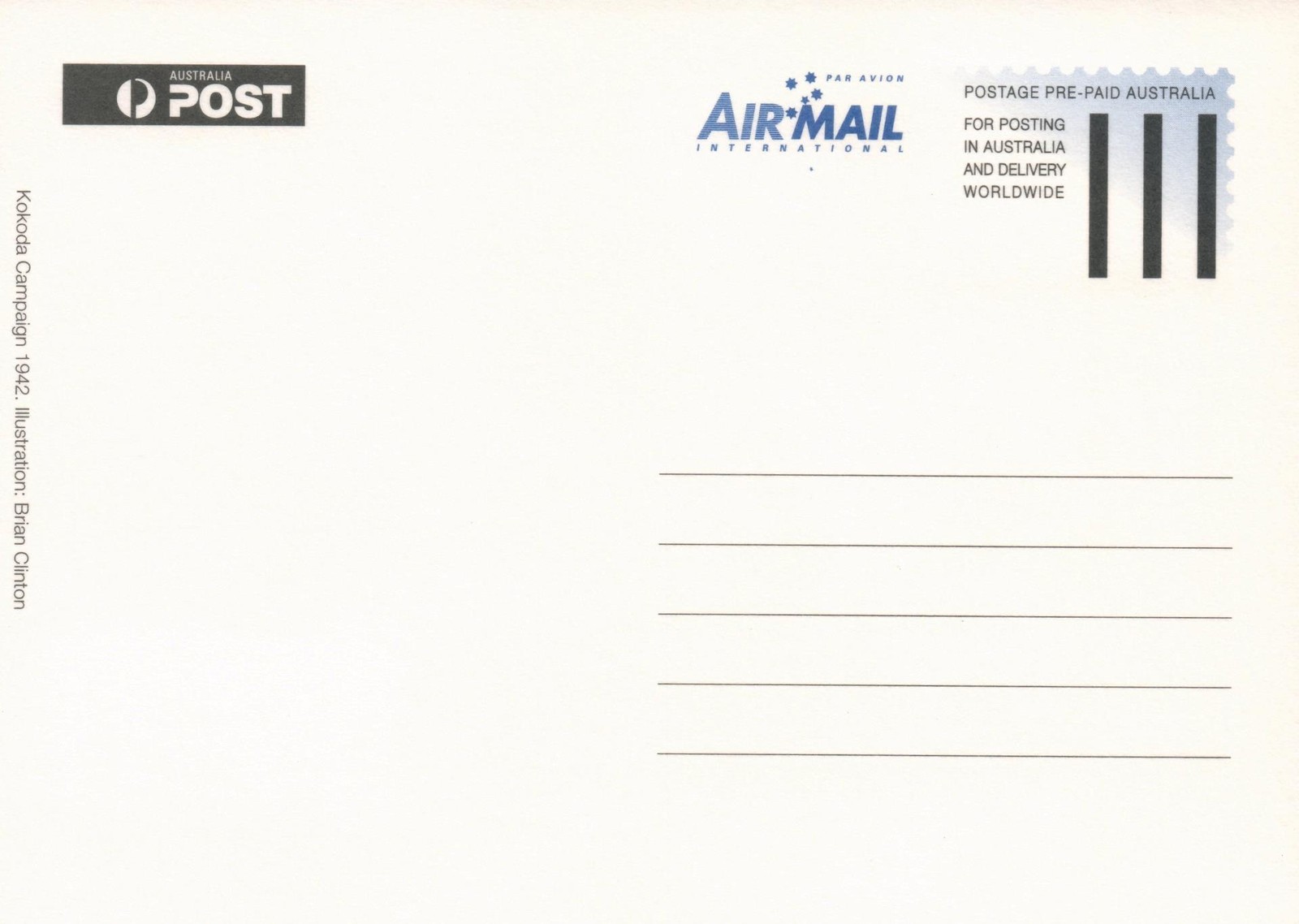2010 Aust. Kokoka Campaign 1942 POSTCARD Maxicard FDI 55c Stamp CTO in Kingsbury
