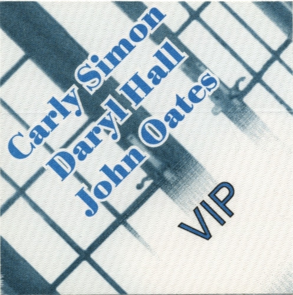 Carly Simon 1995 concert tour w/ Hall & Oates vintage VIP Guest Backstage Pass