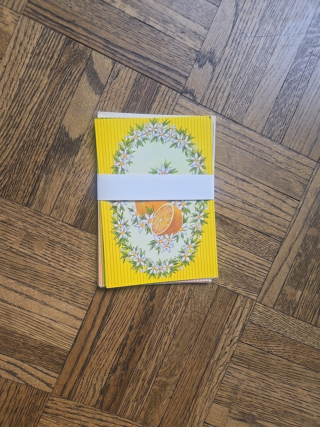 Lot of 5 Vintage Recipe Greeting Cards “Fruitful Recipes” Orange Grape Apple