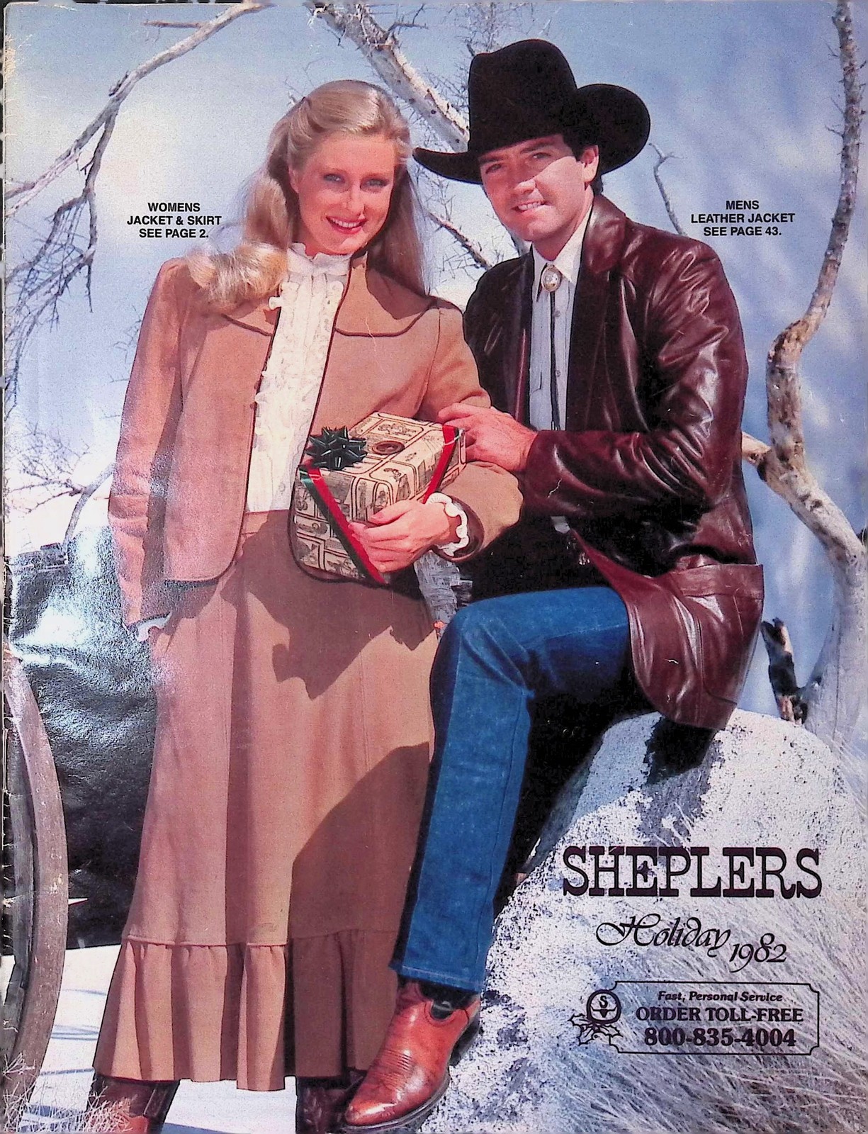 Sheplers Western Wear Catalog Holiday 1982 Cowboy Ad Fringed Suede Jacket