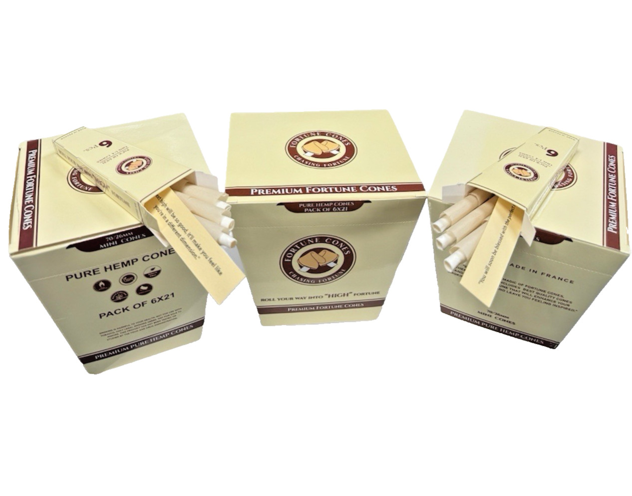 FORTUNE CONES – PREMIUM 63 CONES PACK – PURE HEMP- MINI CONES 70/26MM