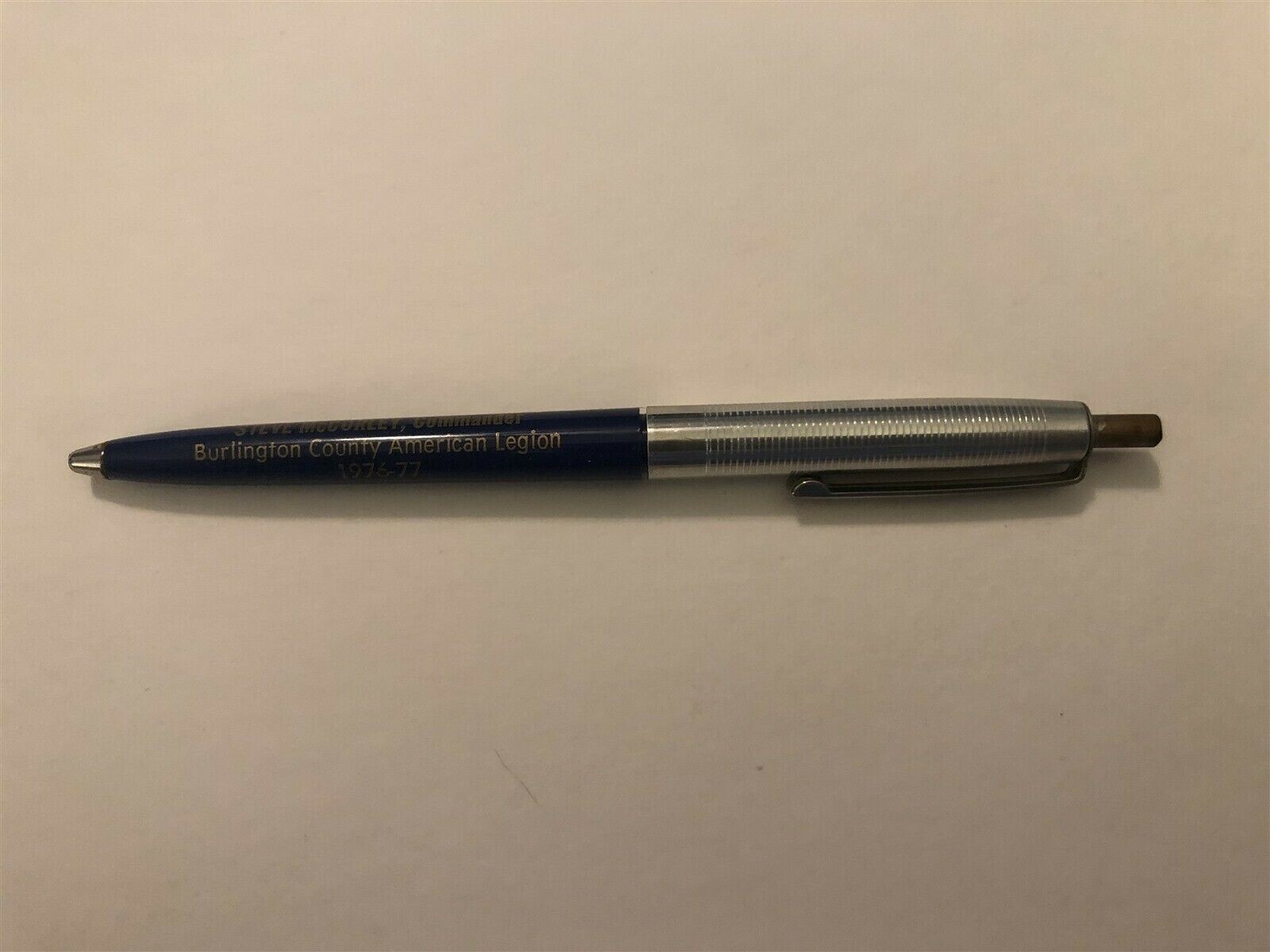 1976 1977 Burlington County American Legion NJ Vintage NJ Steve McCurley Ink Pen