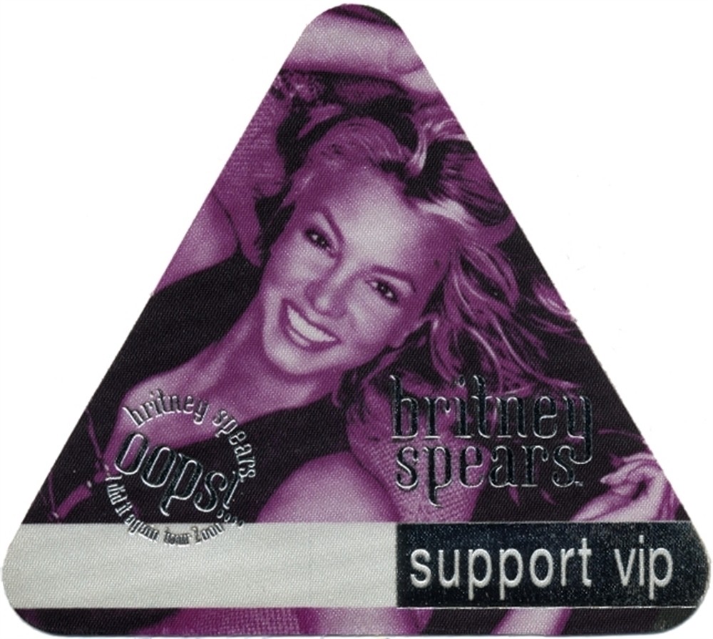 Britney Spears 2000 Oops!… I Did It Again concert tour VIP Backstage Pass