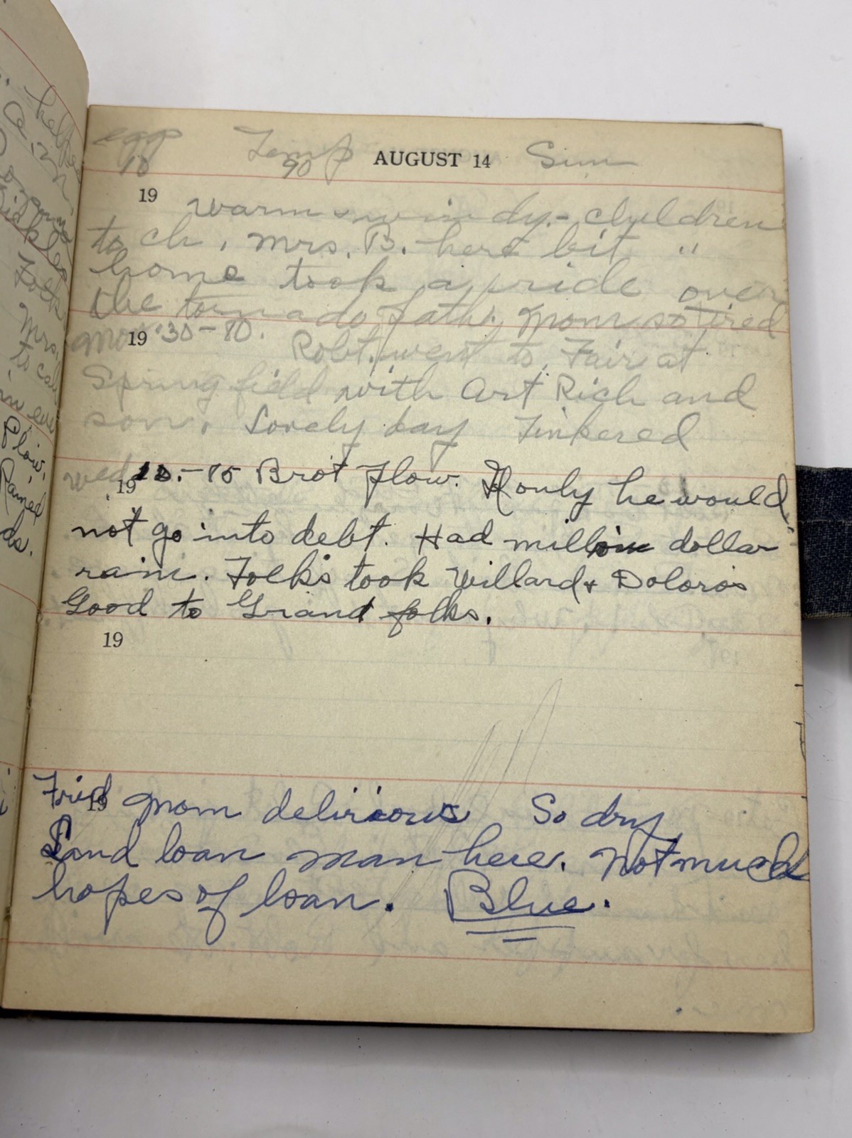 Vintage Embossed Five Year Diary 1938 – 1942 Full of Writing Made In Japan