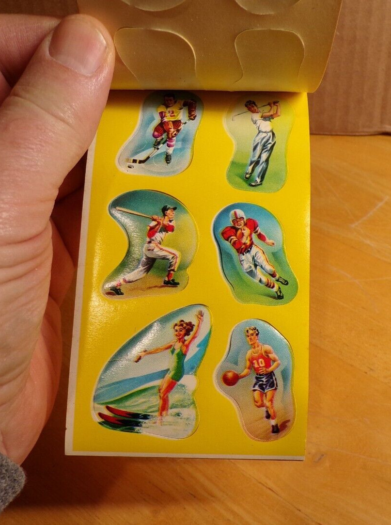 1950s Dennison Sports Seals #8905-Baseball-Football-Basketball-Golf-Hockey-Ski