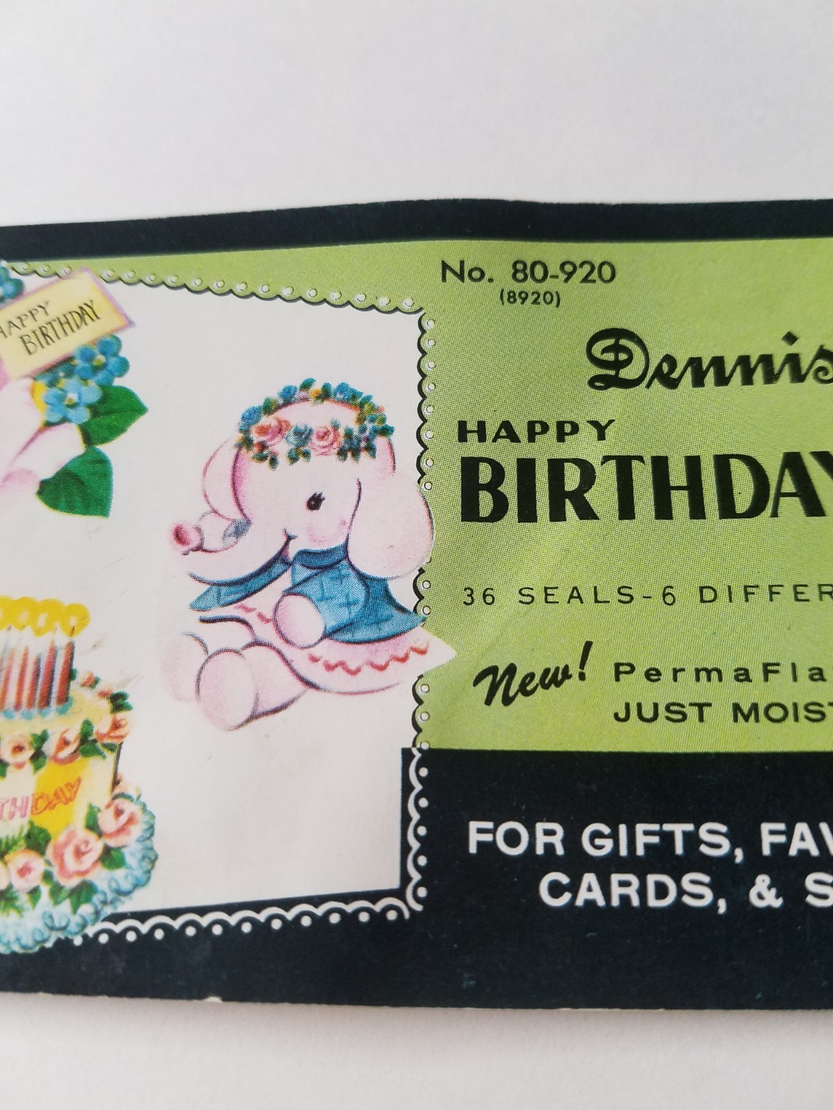 2 Booklets 1950s Dennison Shower Wedding Seals and Birthday Seals As Is 3691