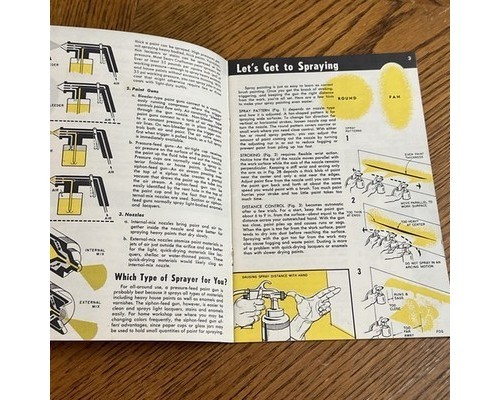 Craftsman Power Painting Spray Guide Sears DIY Handbook 1956 Home Decorating