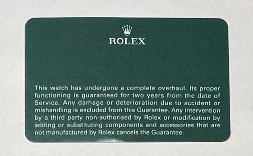 Rolex Explorer II Watch Service Guarantee Certificate Model M216570 4 Serial