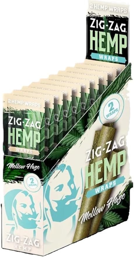 ZIG-ZAG Hemp 25-Pack – Mellow Haze (2 Per Pack) 100% Natural, Slow-Burning