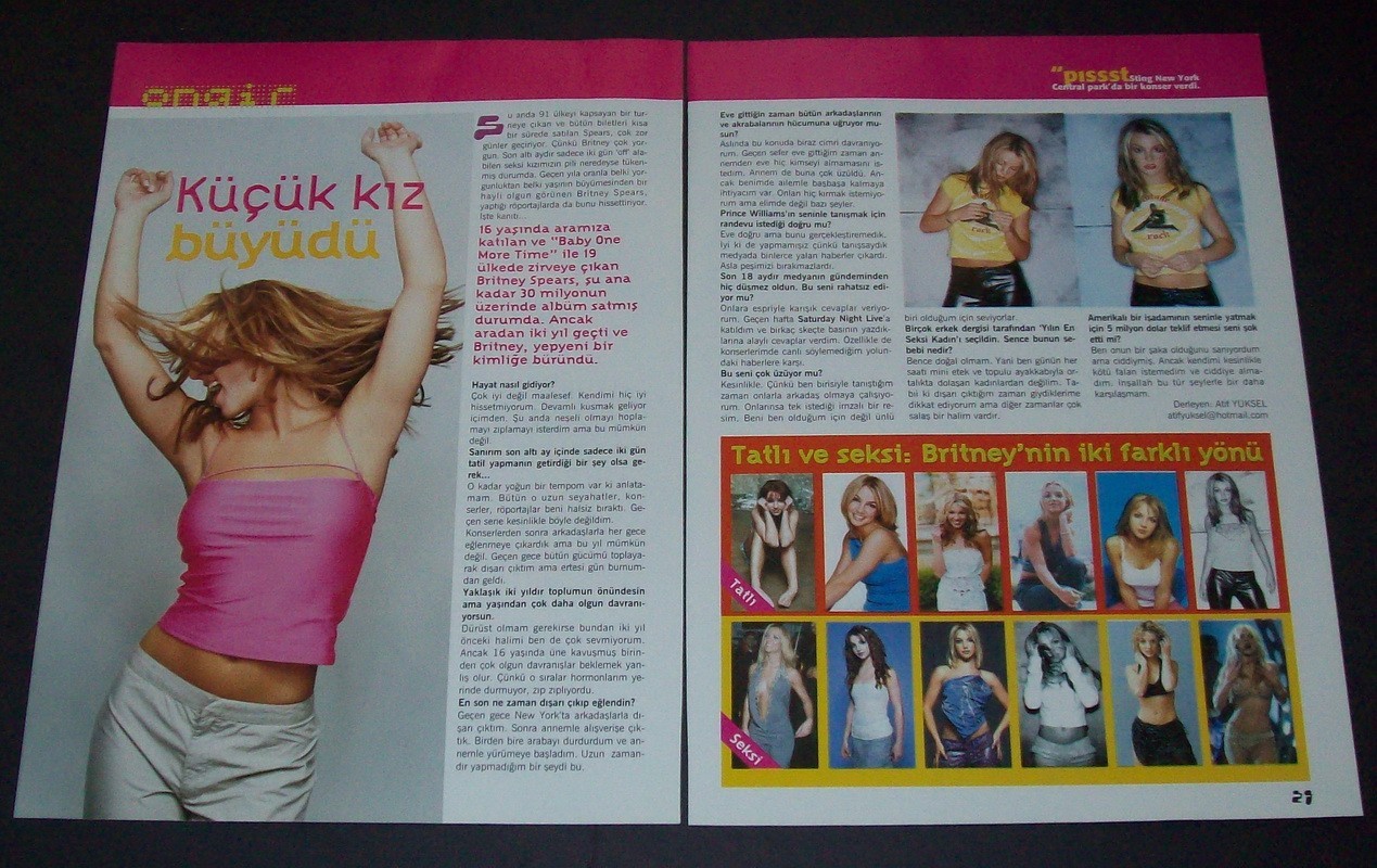 BRITNEY SPEARS-SPICE GIRLS-EMMA BUNTON-VICTORIA BECKHAM 2000 Mag ARTICLE 41011