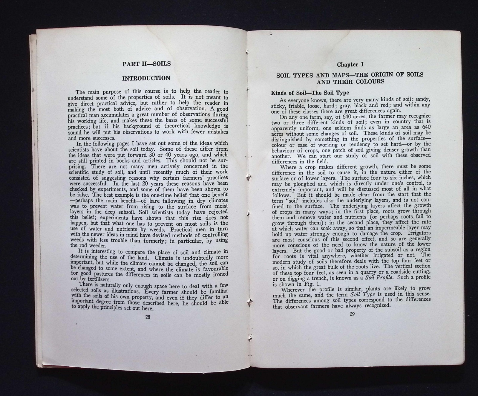 Climate & Soils in Relation to Agriculture : Ministry of Post-War Recon. 1949 PB