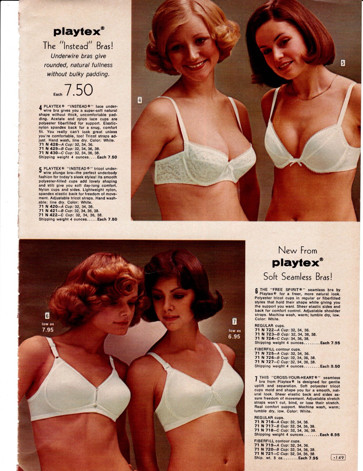 VINTAGE 70’S LADIES BRAS PHOTO CATALOG ADS PRINTS