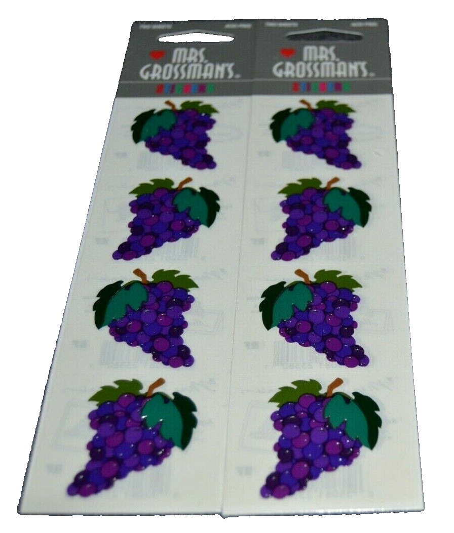 Mrs. Grossman’s Grapes The Reflections Collection Stickers Sealed! NEW 4 Sheets