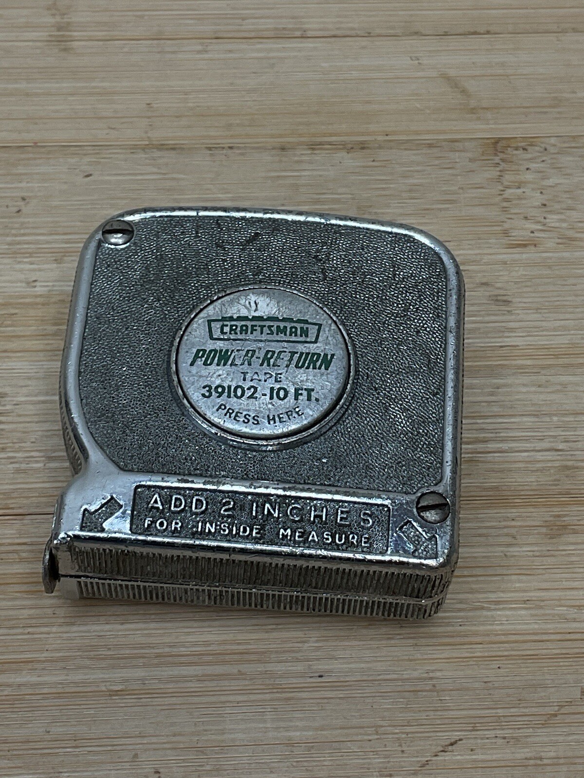 Vintage Craftsman 10 Ft Power Return Tape Measure #39102 Crown Logo USA MADE L2