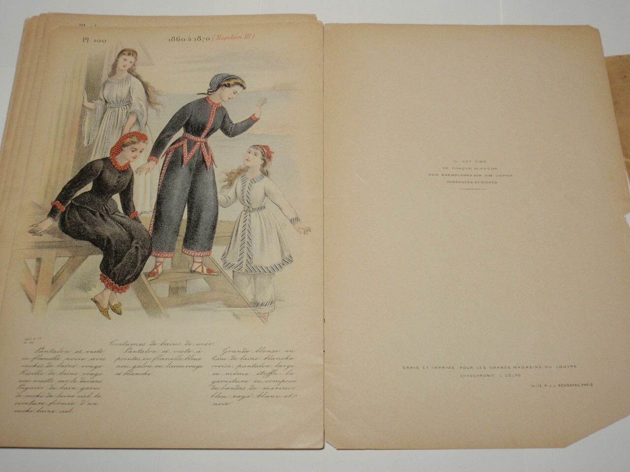 Antique 19th Century French Fashion Magazine – La Mode de 1830 a 1870 *As-Is*