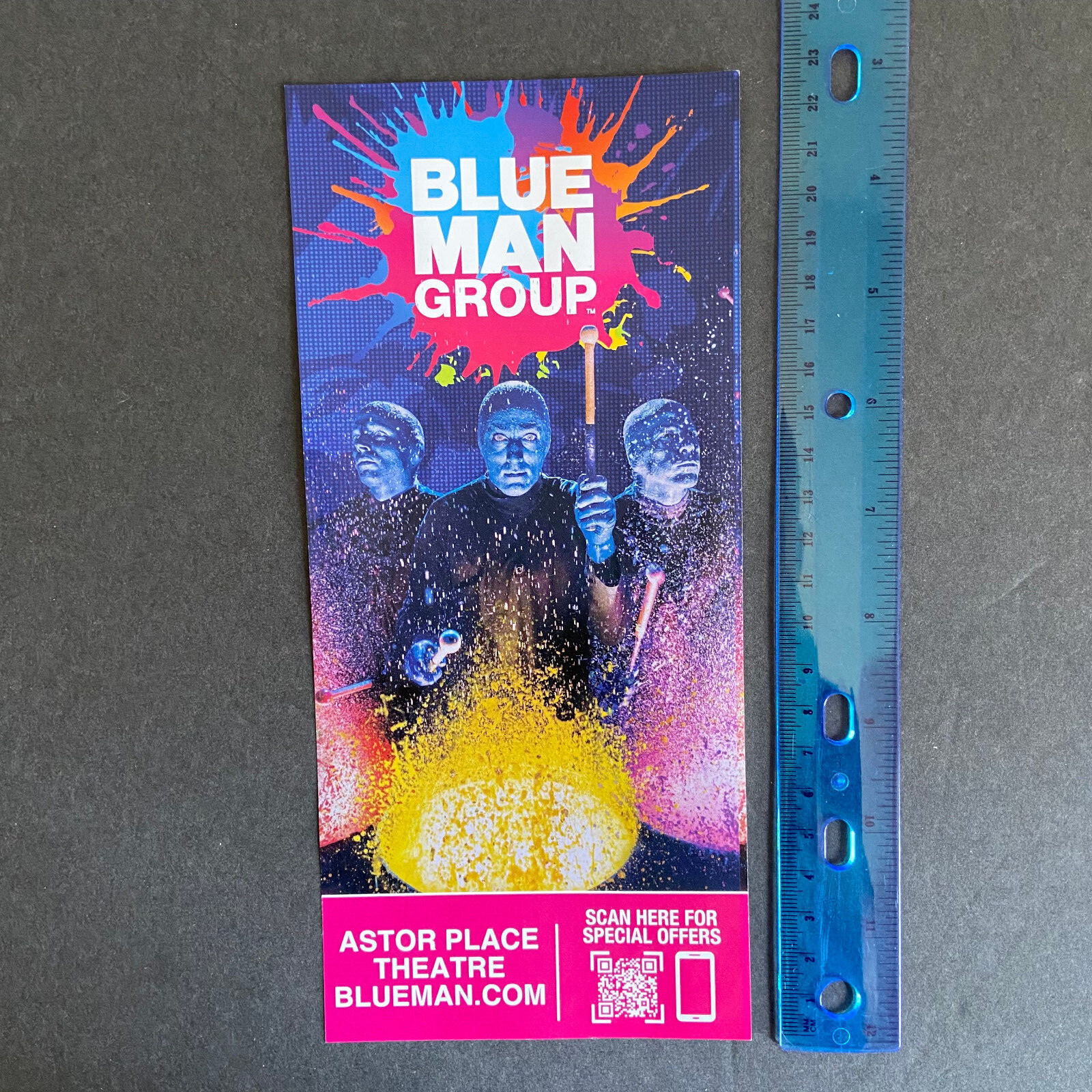 Blue Man Group 2022 Ad Flyer Broadway NYC New York City Advertisement Ads