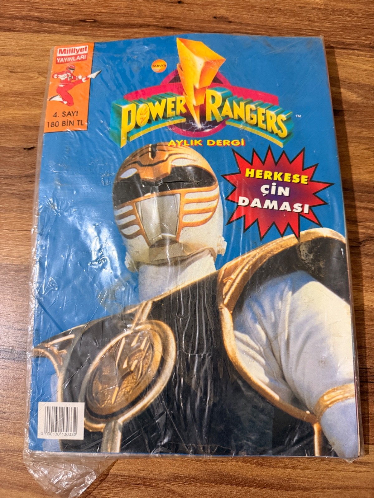 Sealed Turkish Power Rangers White Ranger Magazine MMPR Rare Vintage NEW 1995