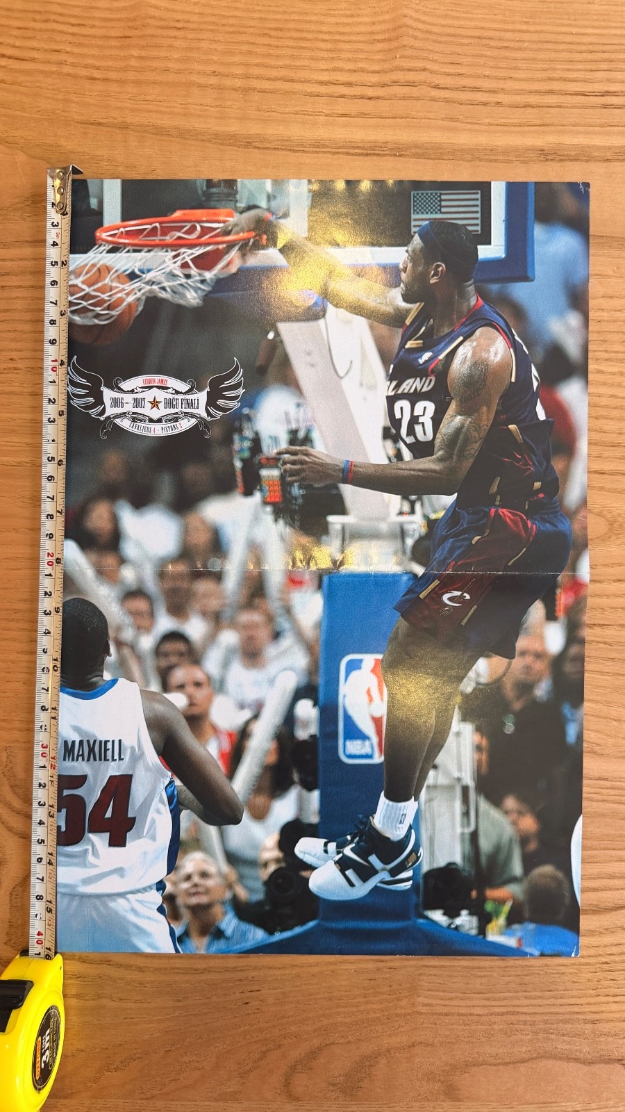 LeBron James Cavaliers 2007 Playoffs Dunk Rare Vintage NBA Poster 15×20