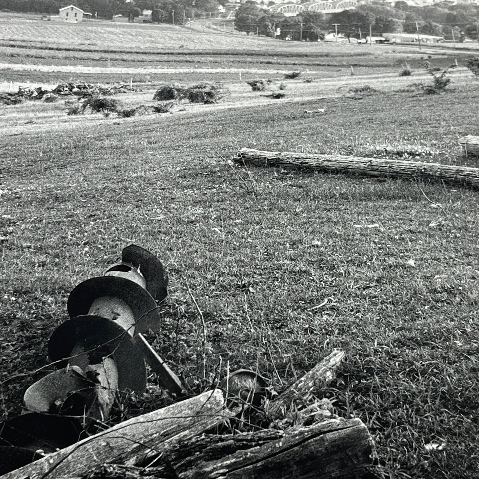 Vtg Original B&W Photo Farmhouse Scene Pasture RA Kennedy 11×14 FL4