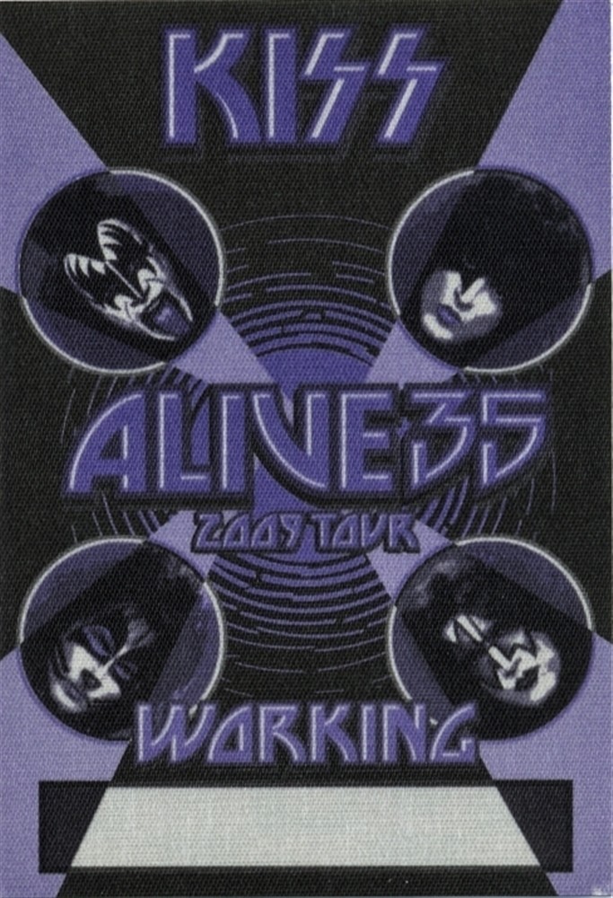 KISS 2009 Alive 35 concert tour Working Backstage Pass