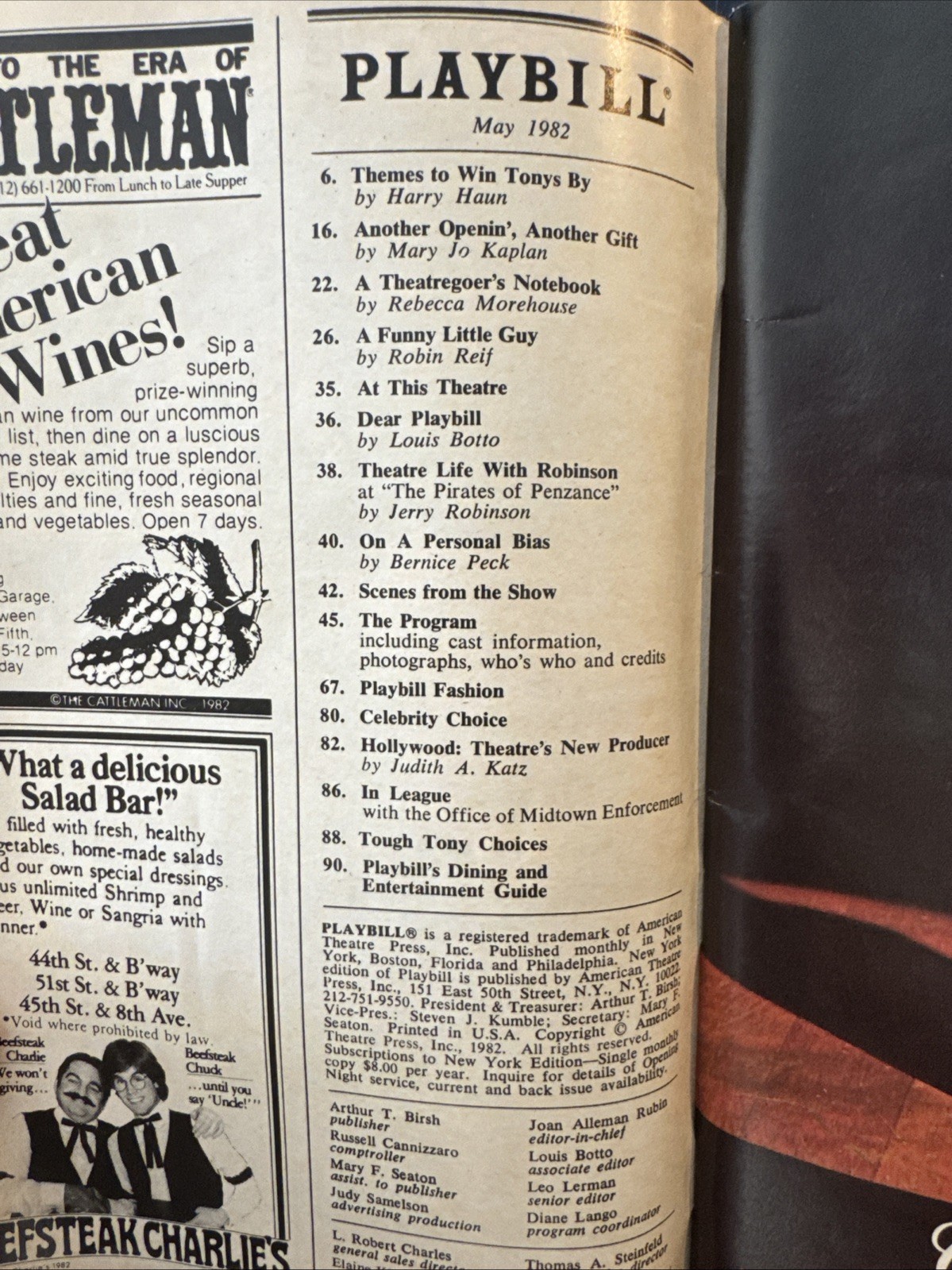 Sugar Babies – Broadway Playbill – May 1982 – Mickey Rooney, Ann Miller