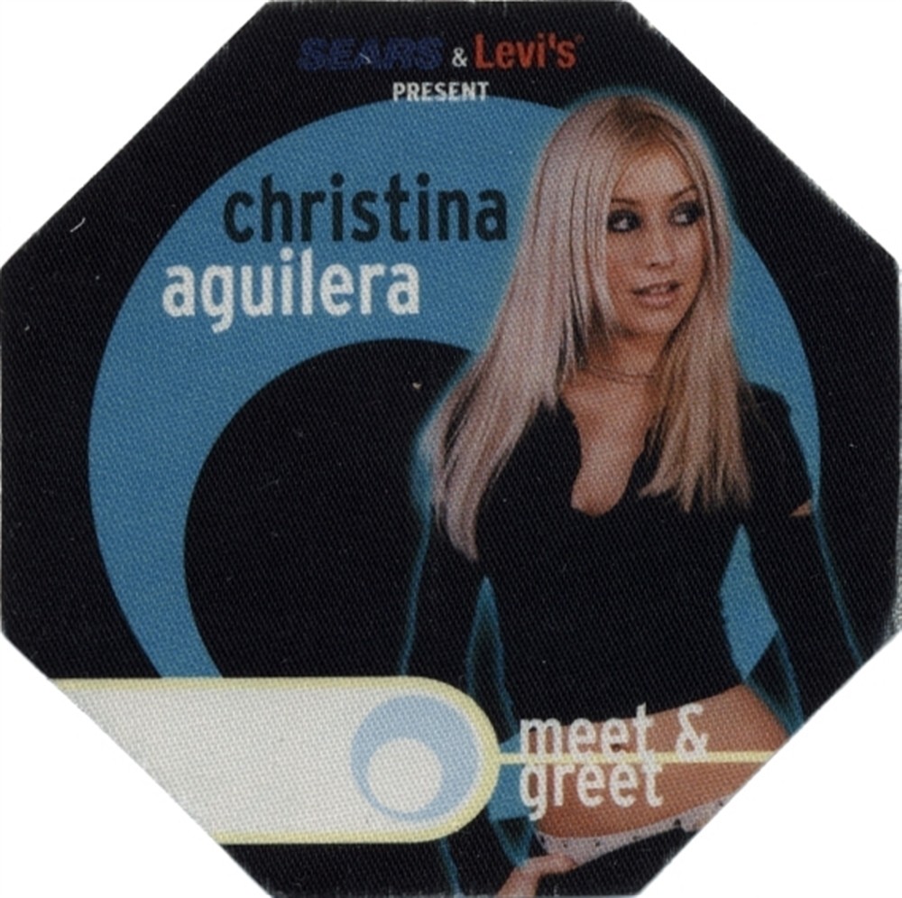 Christina Aguilera 2000 Psykoblast concert tour Meet & Greet Backstage Pass