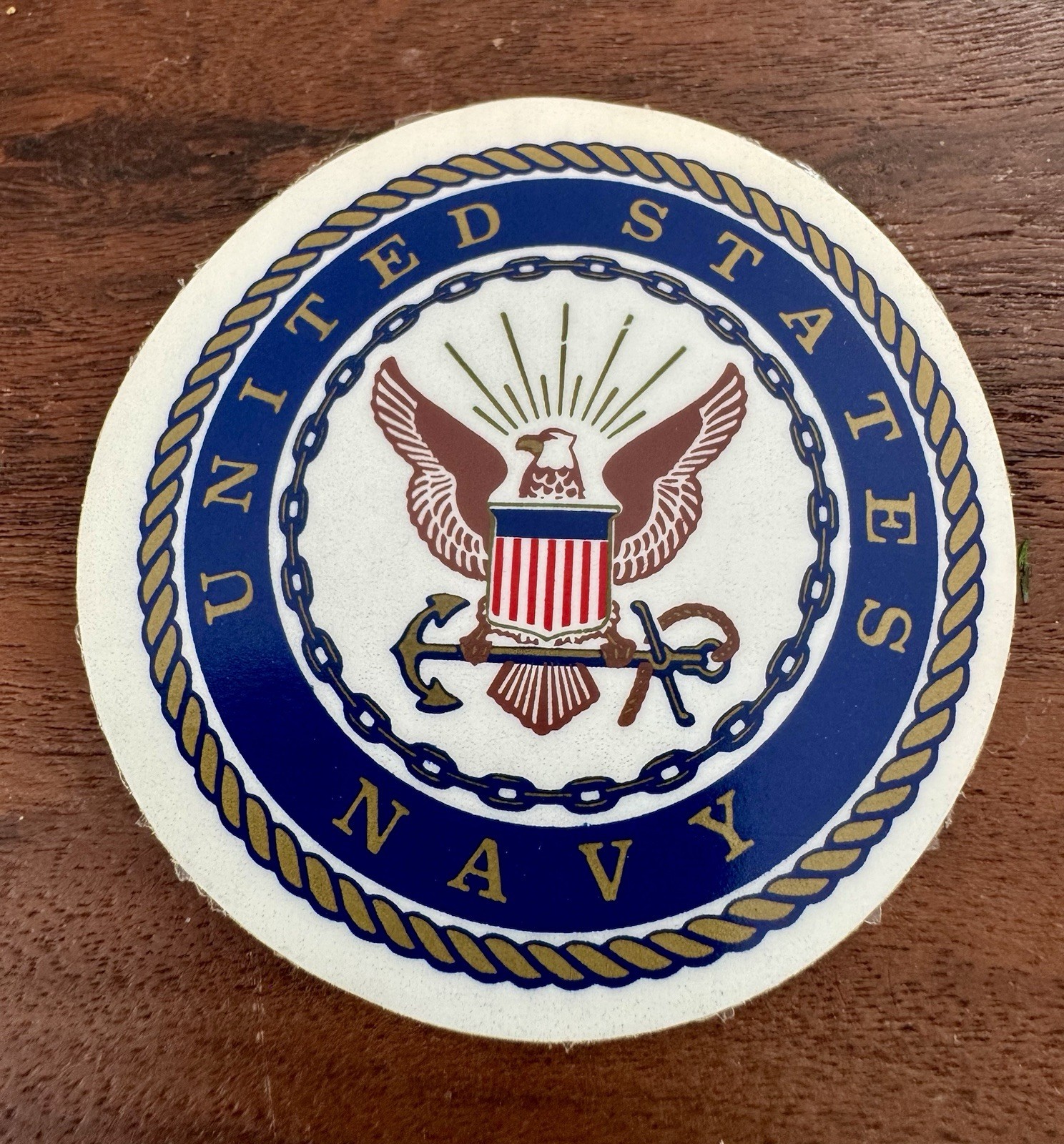 Vintage United States Navy Window Decal 1970s 1980s original backing intact NOS