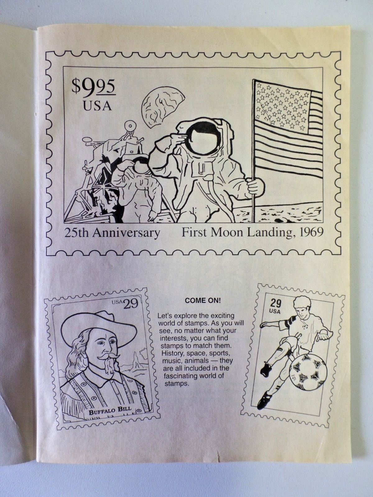 1994 United States Postal Service Postage Stamp Coloring Book Lightly Used 040