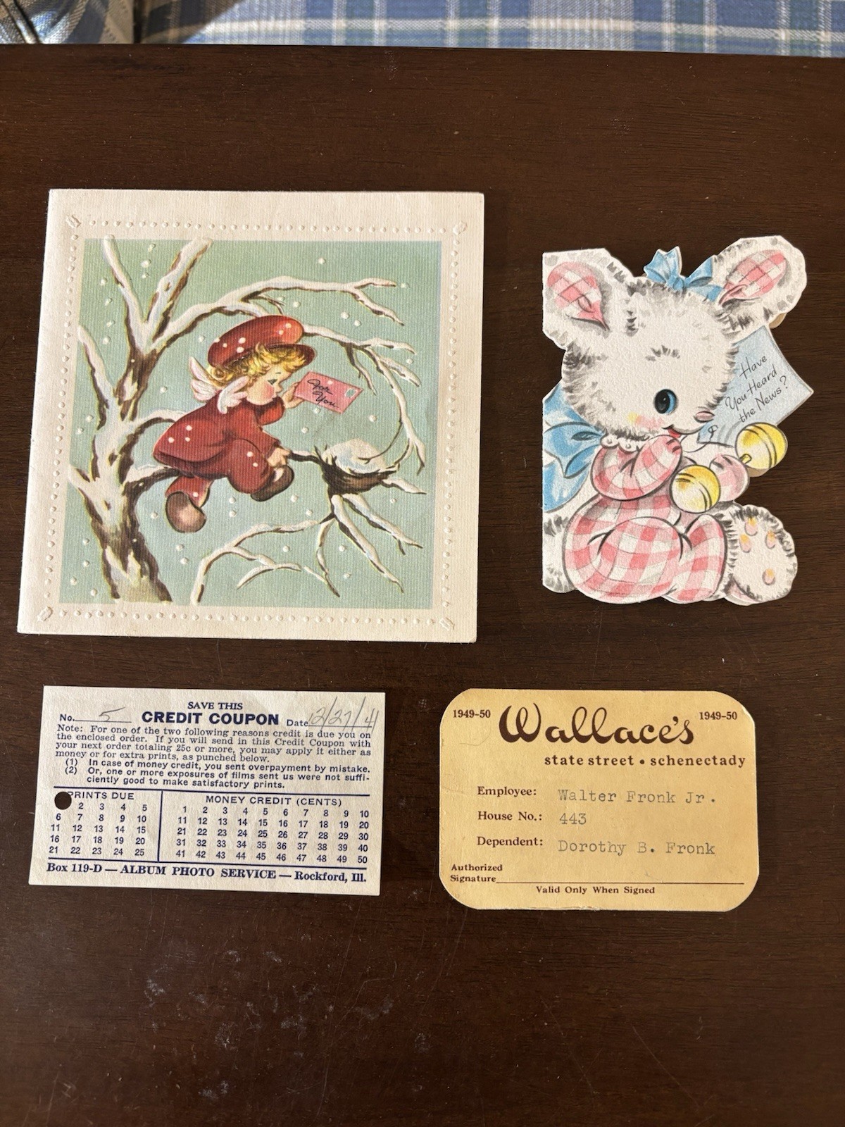 Vintage 1940s Paper Items Lot of 4