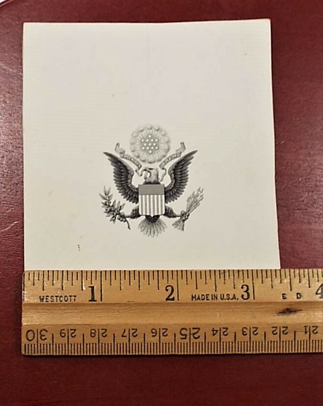 Vintage Presidential Great Seal Of United States Vignette – Original Heavy Paper