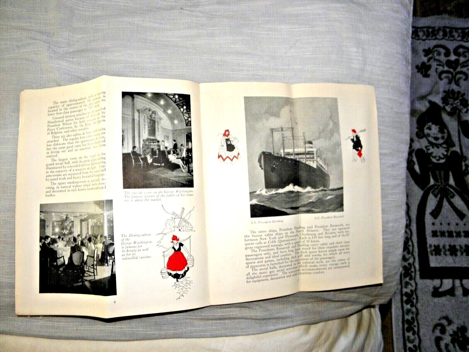 VINTAGE LOVELY PAMPHLETUNITED STATES LINES ALL SHIPS CRUISE ILLUSTRATED 1940’s