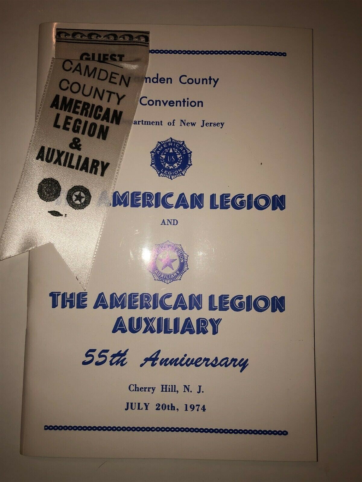 1974 Camden County 55th Anniversary Program American Legion New Jersey NJ Vtg