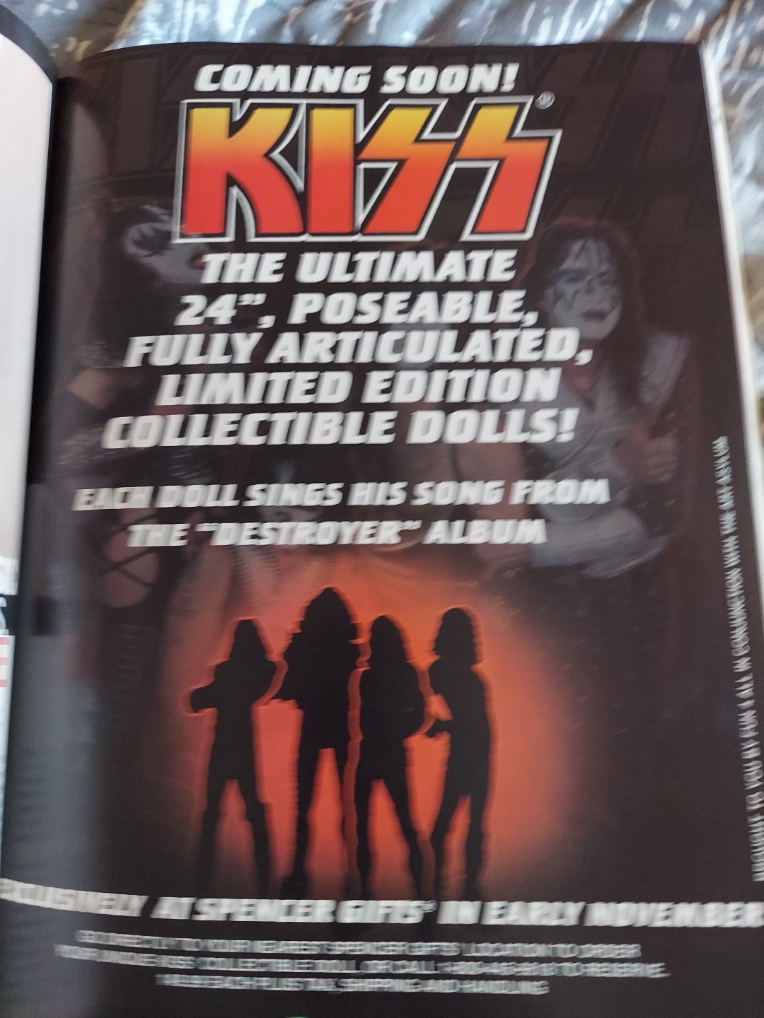 OCTOBER 1998 GUITAR WORLD vintage music magazine KISS Poster