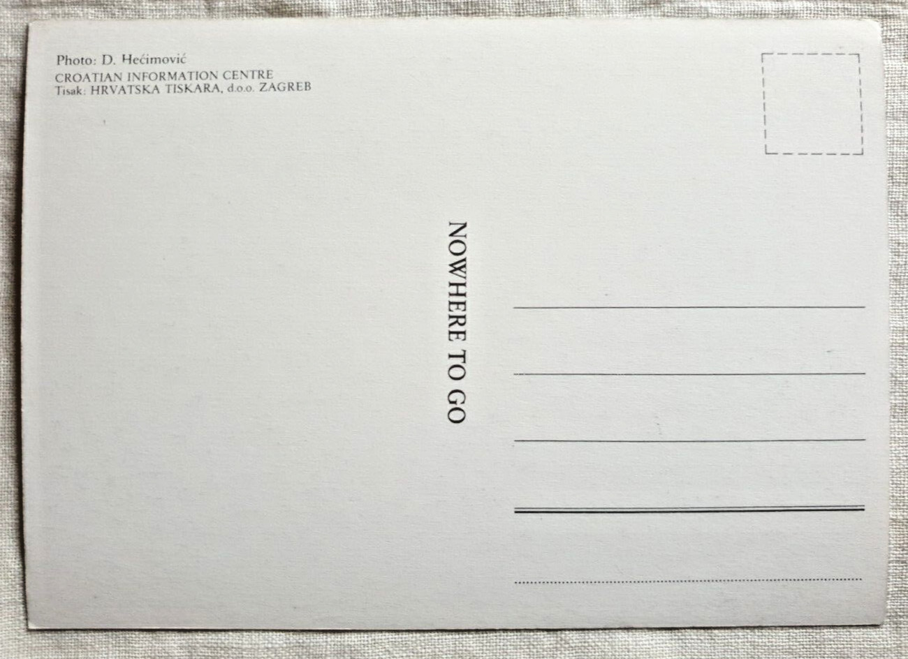 Postcard New Year Greetings from Croatia 1992 Croatian War of Independence