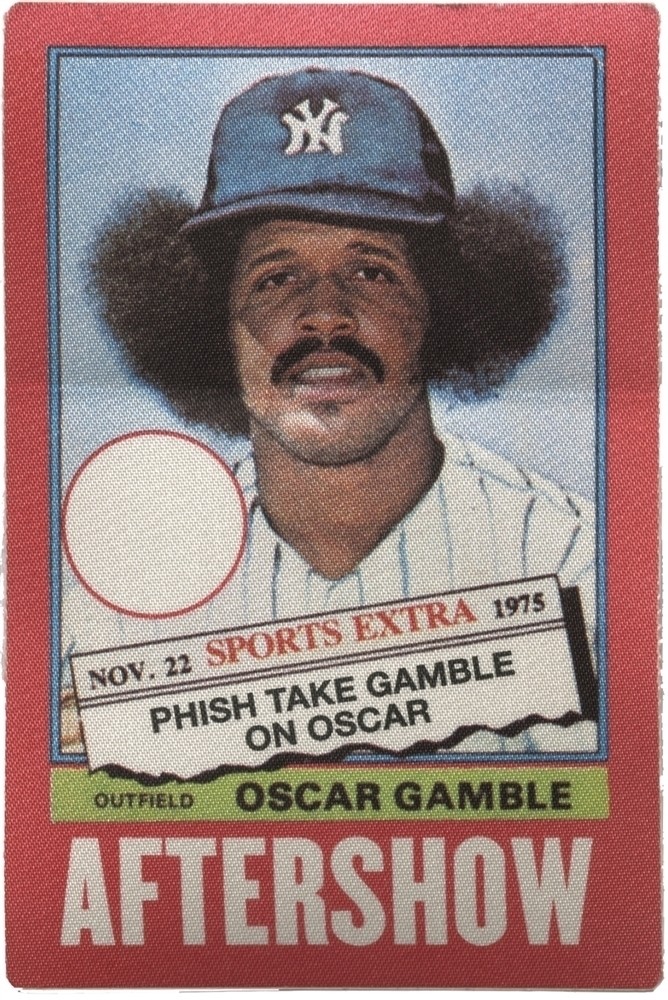 Phish 1998 The Story of the Ghost concert tour “Oscar Gamble” Backstage Pass