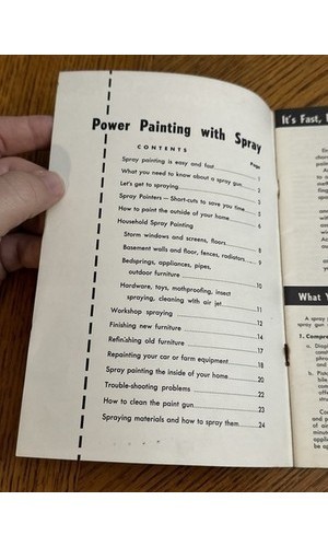Craftsman Power Painting Spray Guide Sears DIY Handbook 1956 Home Decorating