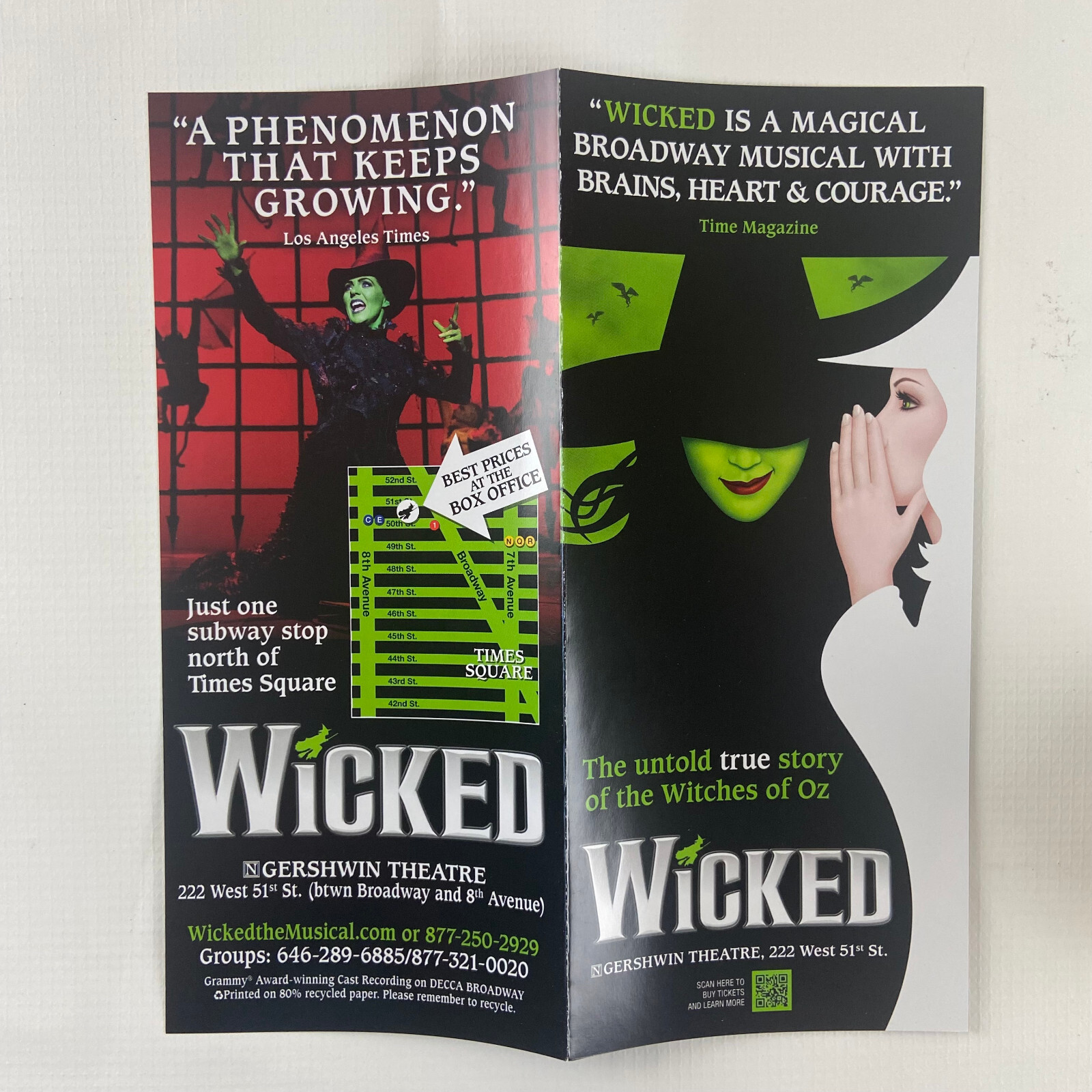 Wicked Witches of Oz 2022 Ad Flyer Broadway NYC New York City Advertisement Ads