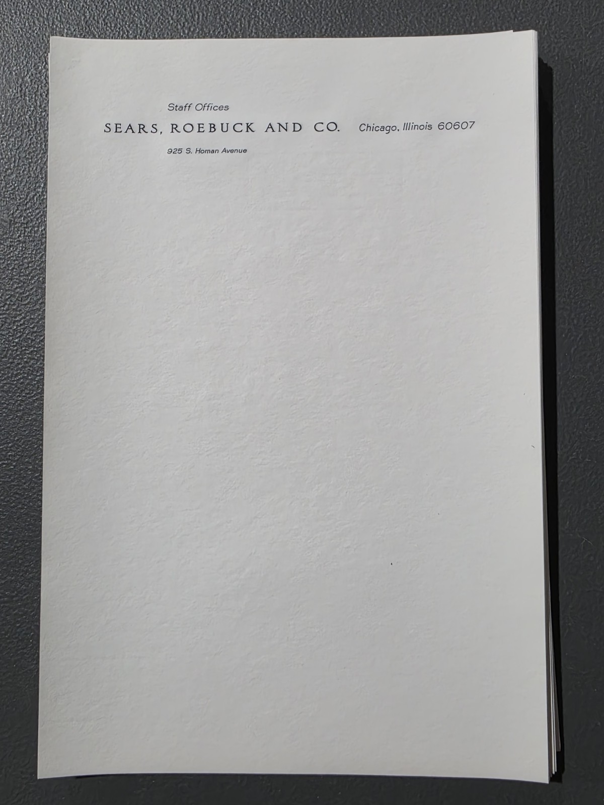 VTG ~ 84 Sheets Typewriter Paper SEARS, ROEBUCK & CO Home Office in Chicago, IL