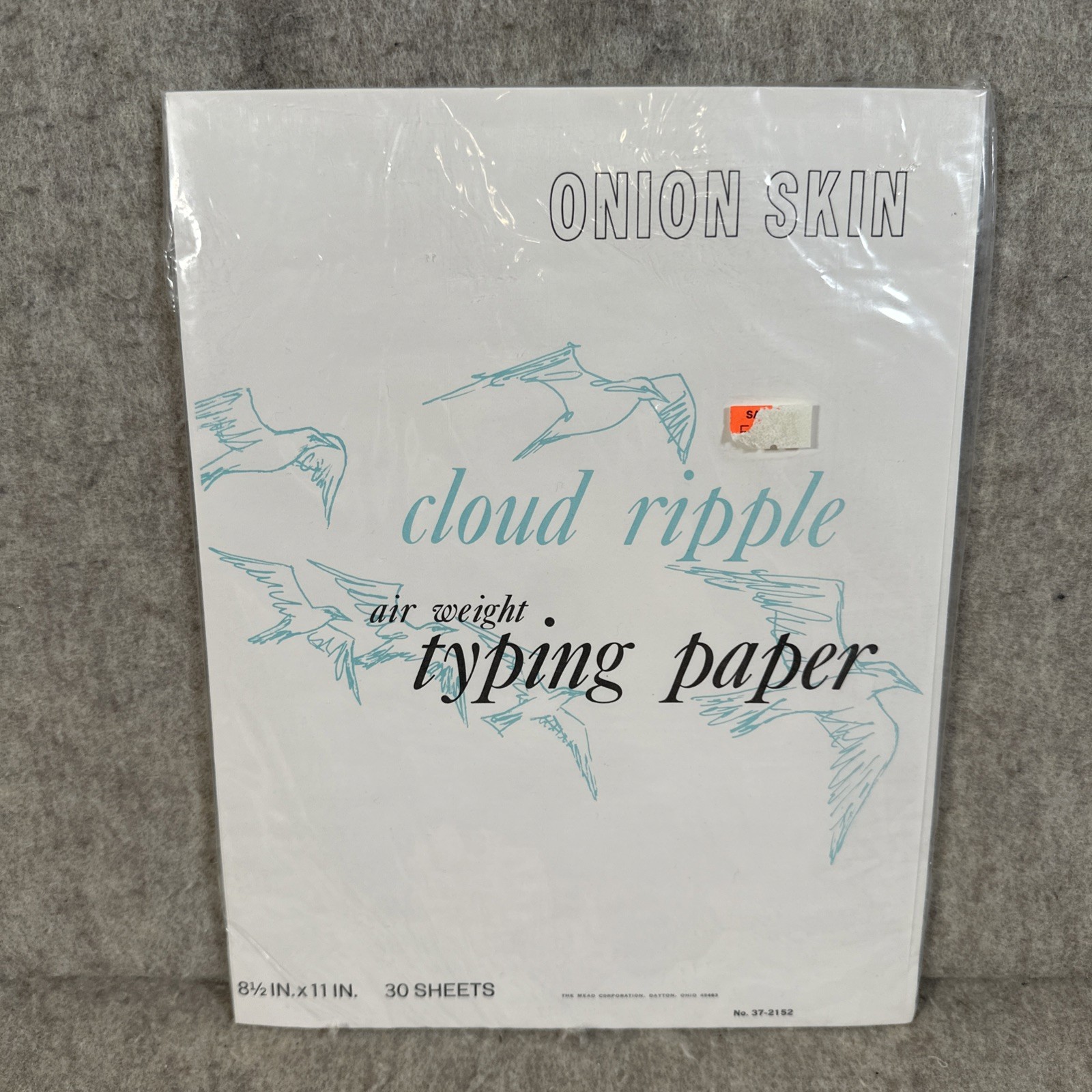 VTG NOS Typewriter Onionskin Cloud Ripple Air Weight Typing Paper Delicate 30 Ct
