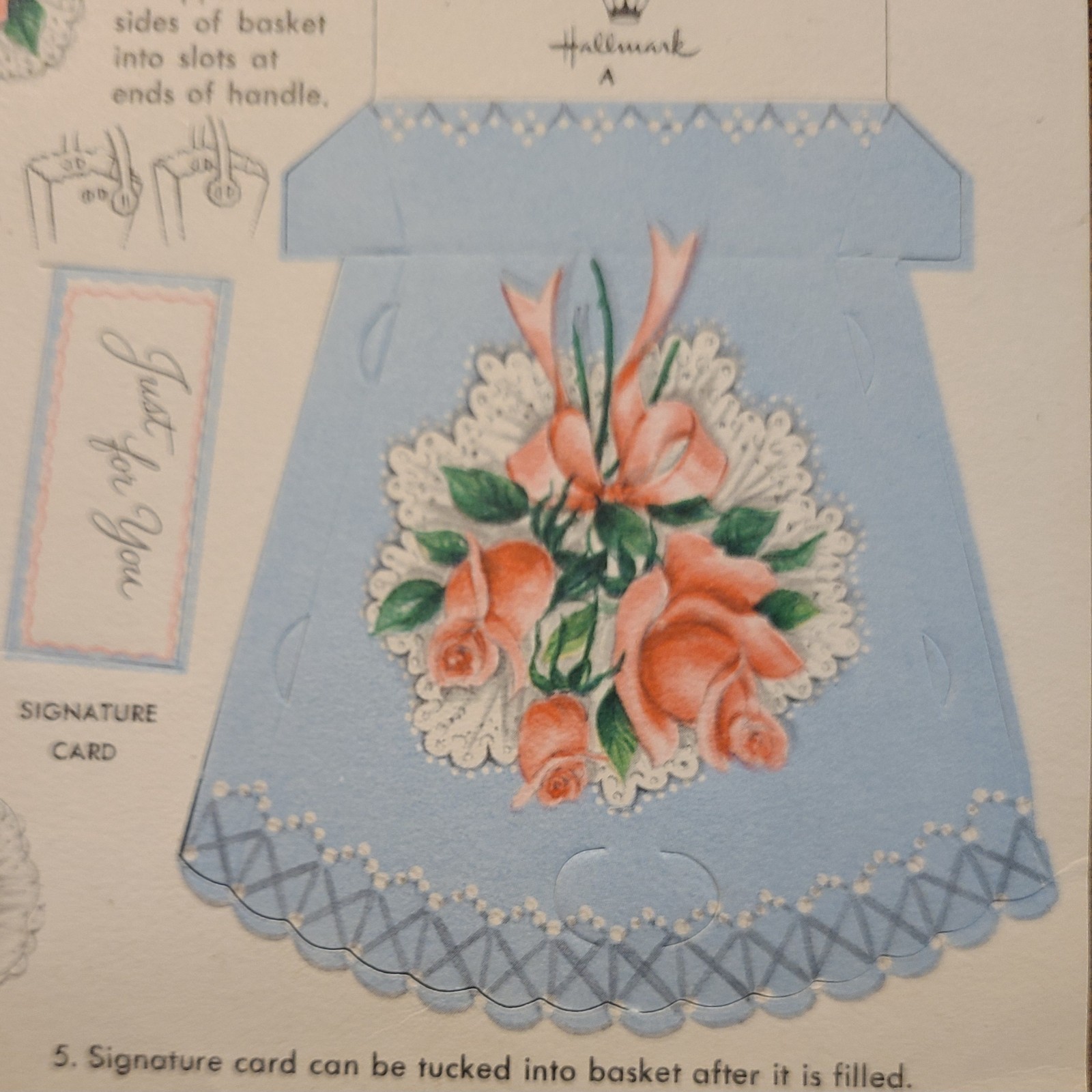 2 Unused Sheets Vintage 1940s Hallmark Pop-Up Paper Craft May Day Baskets Spring