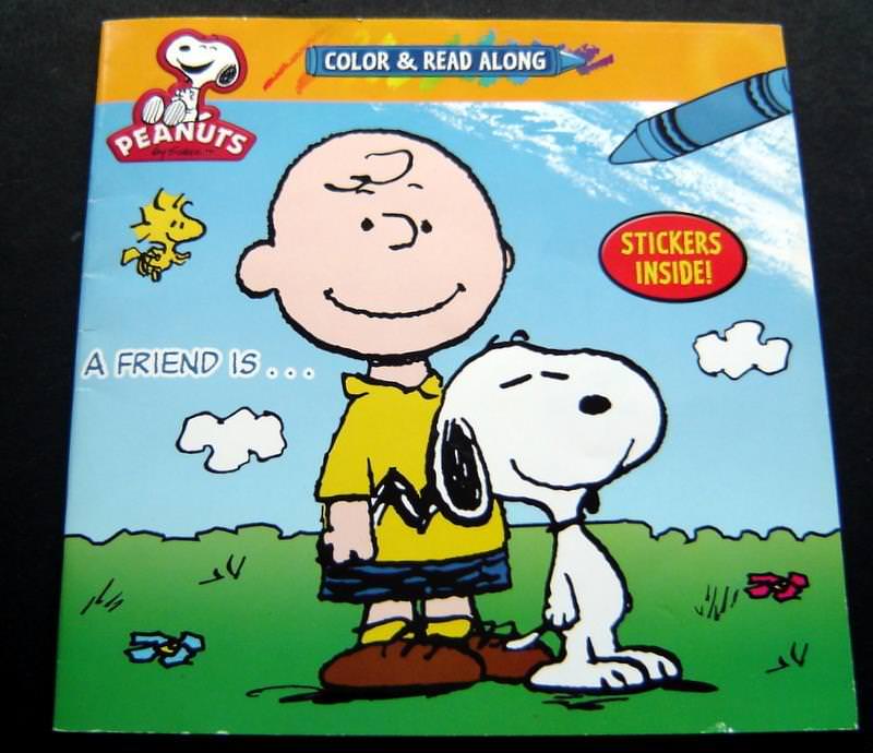 A Friend is . . . Peanuts Book Color & Read Along with Stickers 2014 Softcover