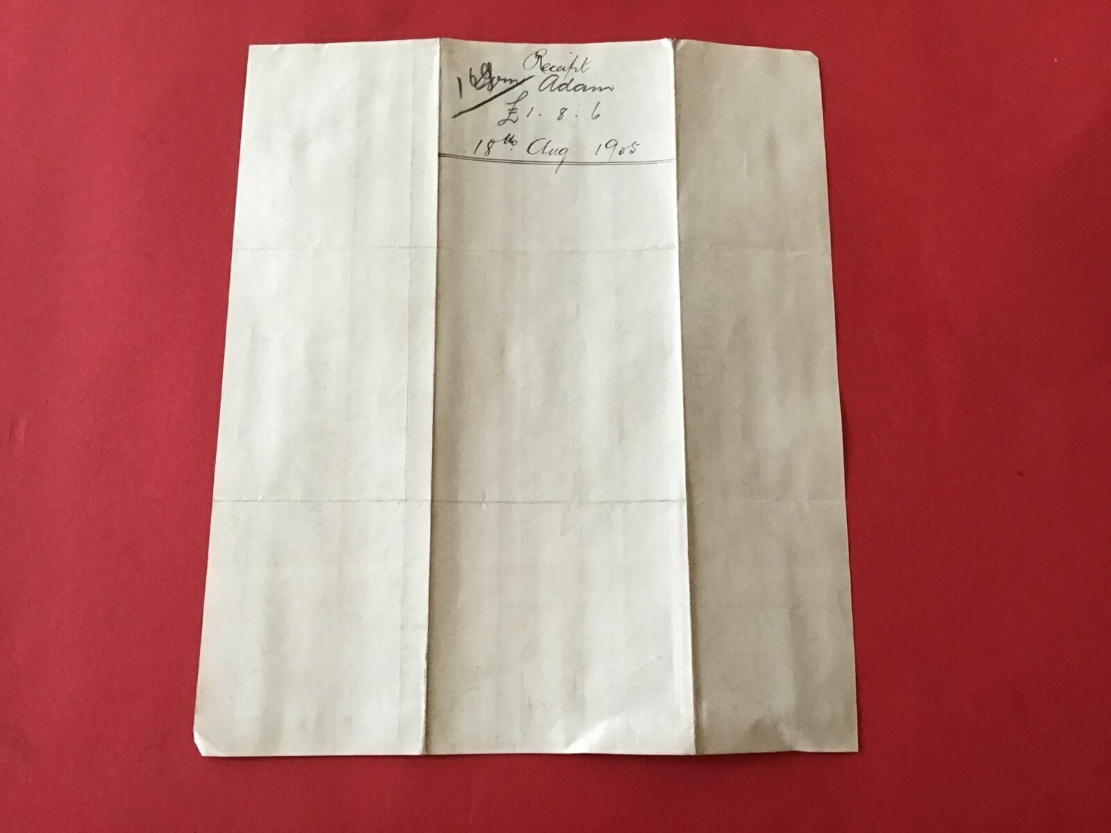 William Adam Wright & Timber Merchant 1905 High Blantyre receipt R33633