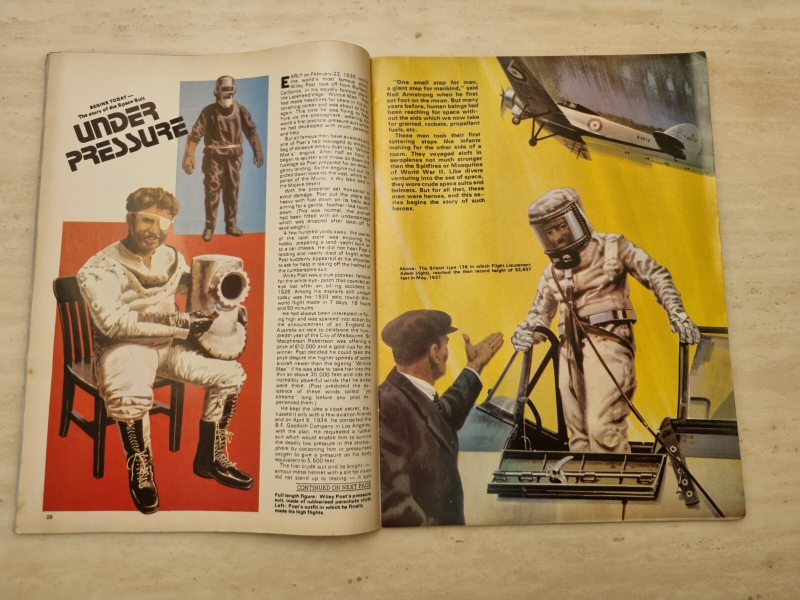 Look and Learn Magazine No. 629, 2nd February 1974 – The None eyed Pilot who