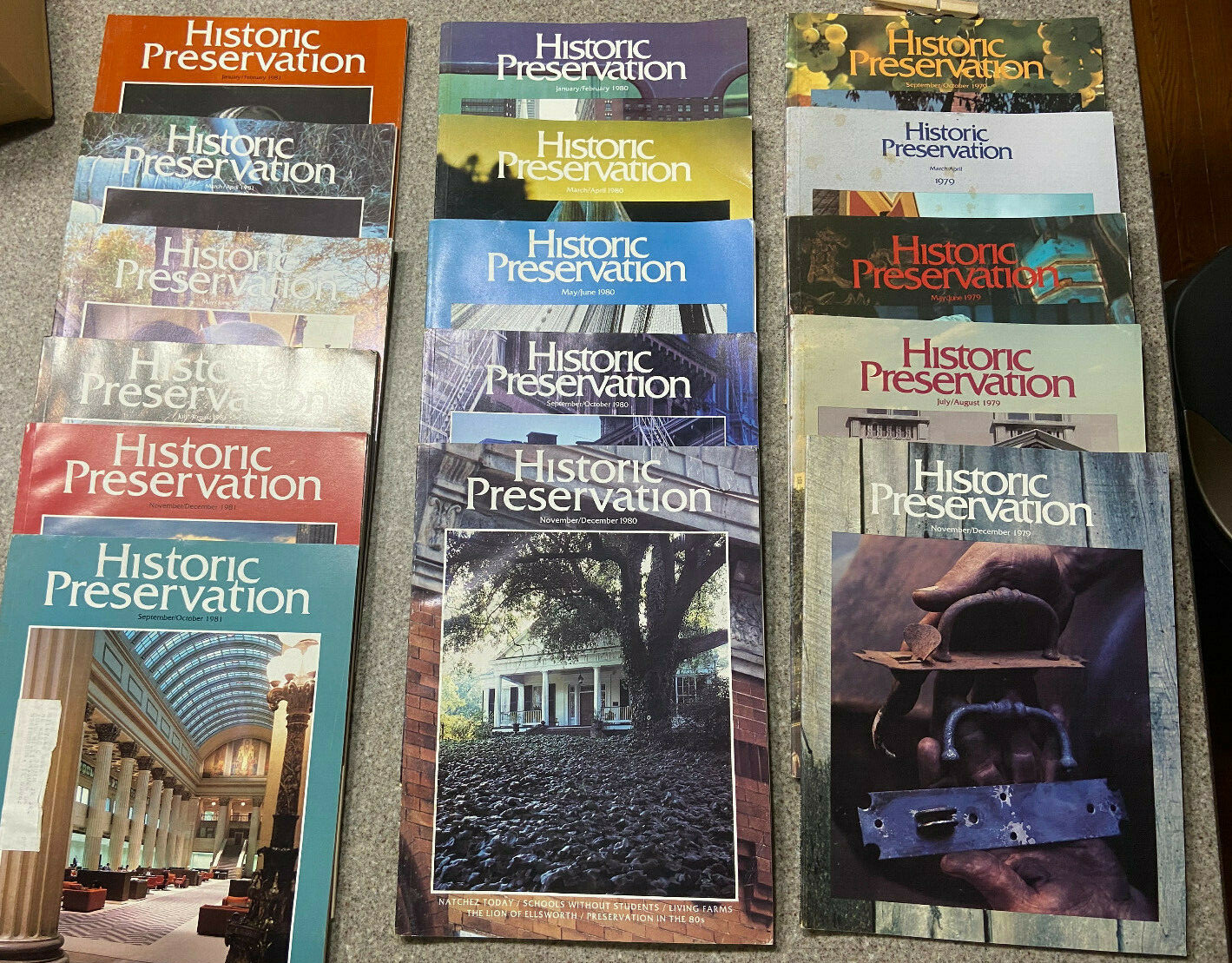 Lot of 16 – Historic Preservation Magazine/Magazines 1979 1980 1981 Americana
