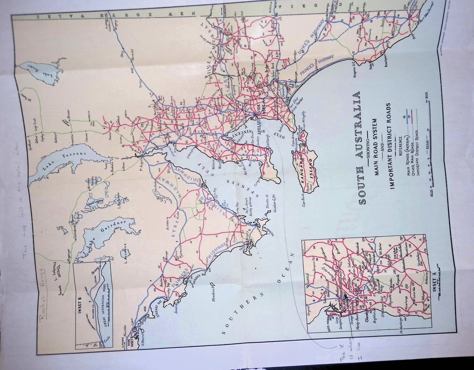 South Australia Road Map Booklet w/ Railways Shipping Aerial Routes c1950