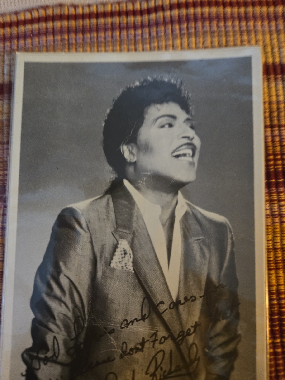 Little Richard Original Photo 1970s/80s Signed Inscription Promo Rock Piano