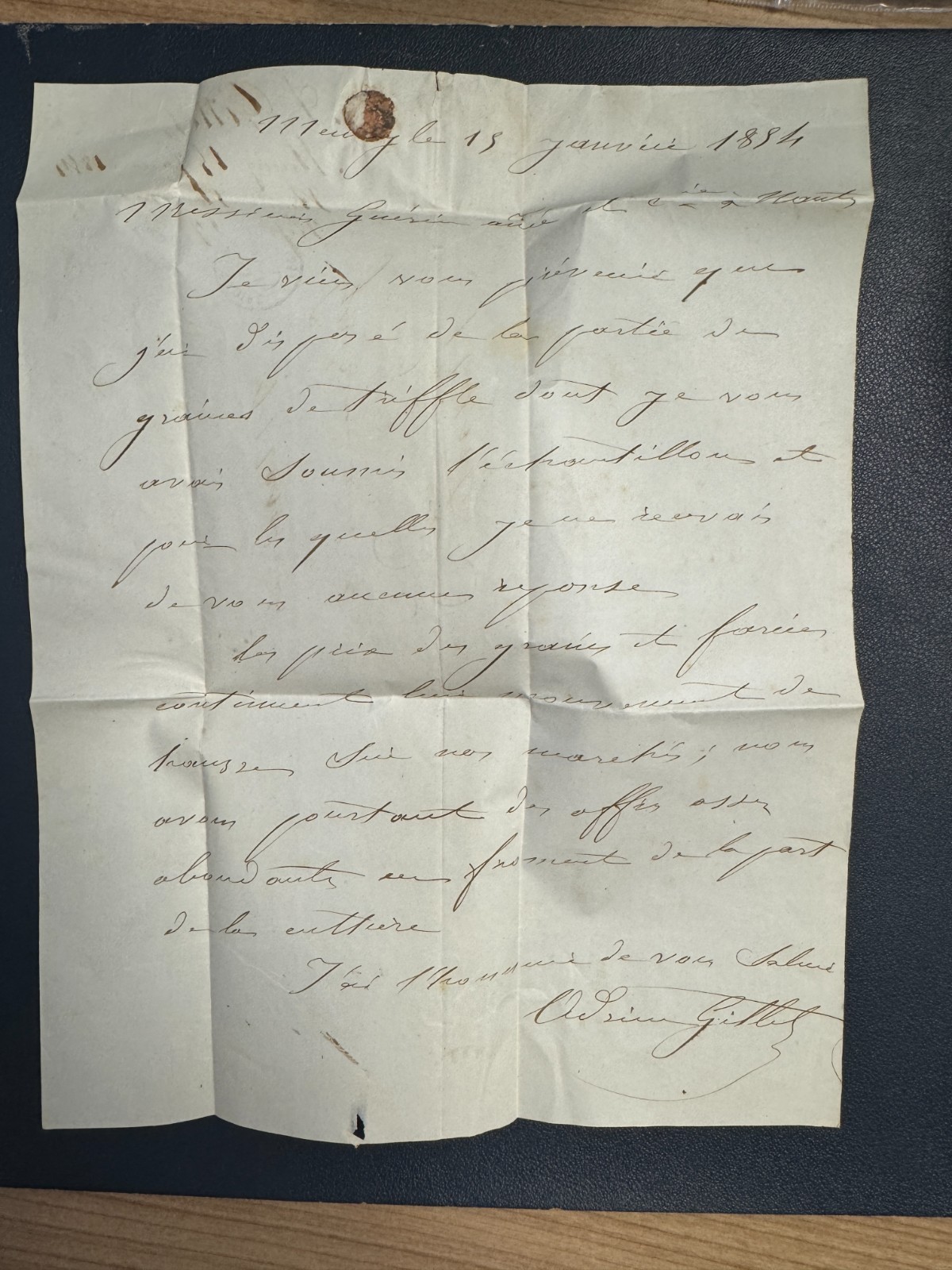 Letter From MEUNG SUR LOIRE (Loiret) / 1854 / Tax 25 Centimes / Rural Box A