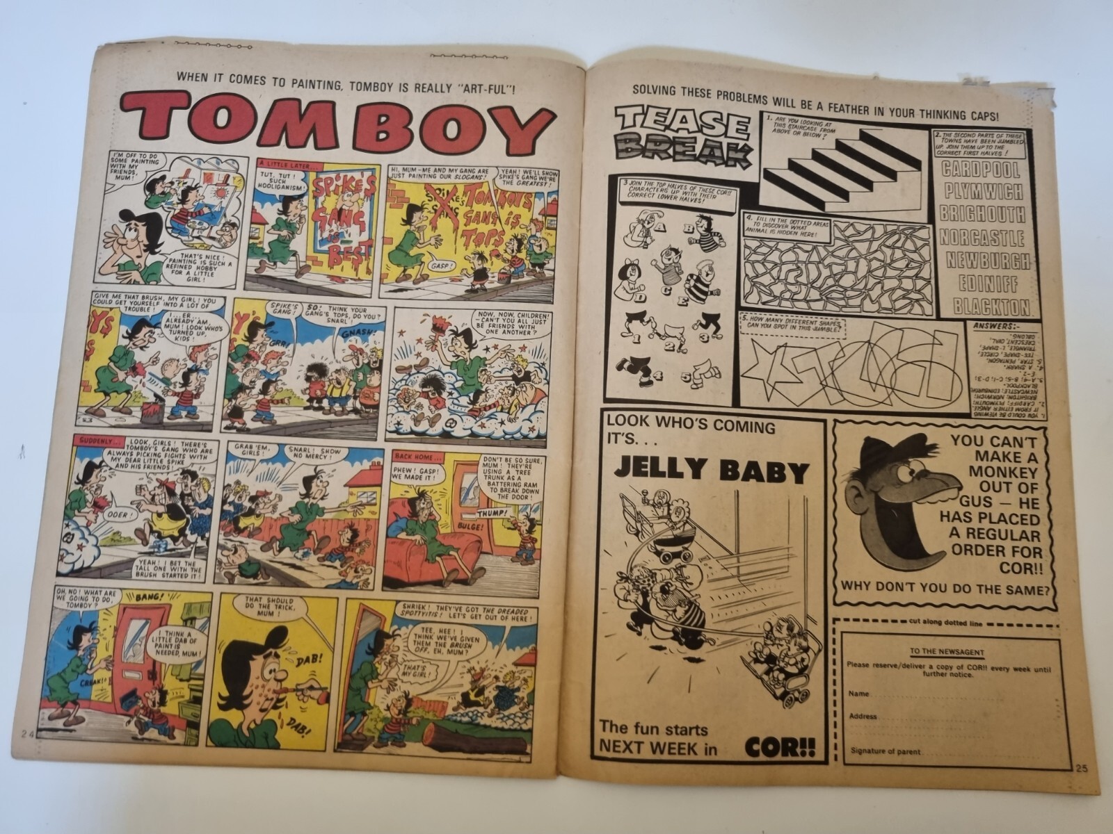 Cor!! Comic IPC Magazines British Weekly Comic 20th May 1972