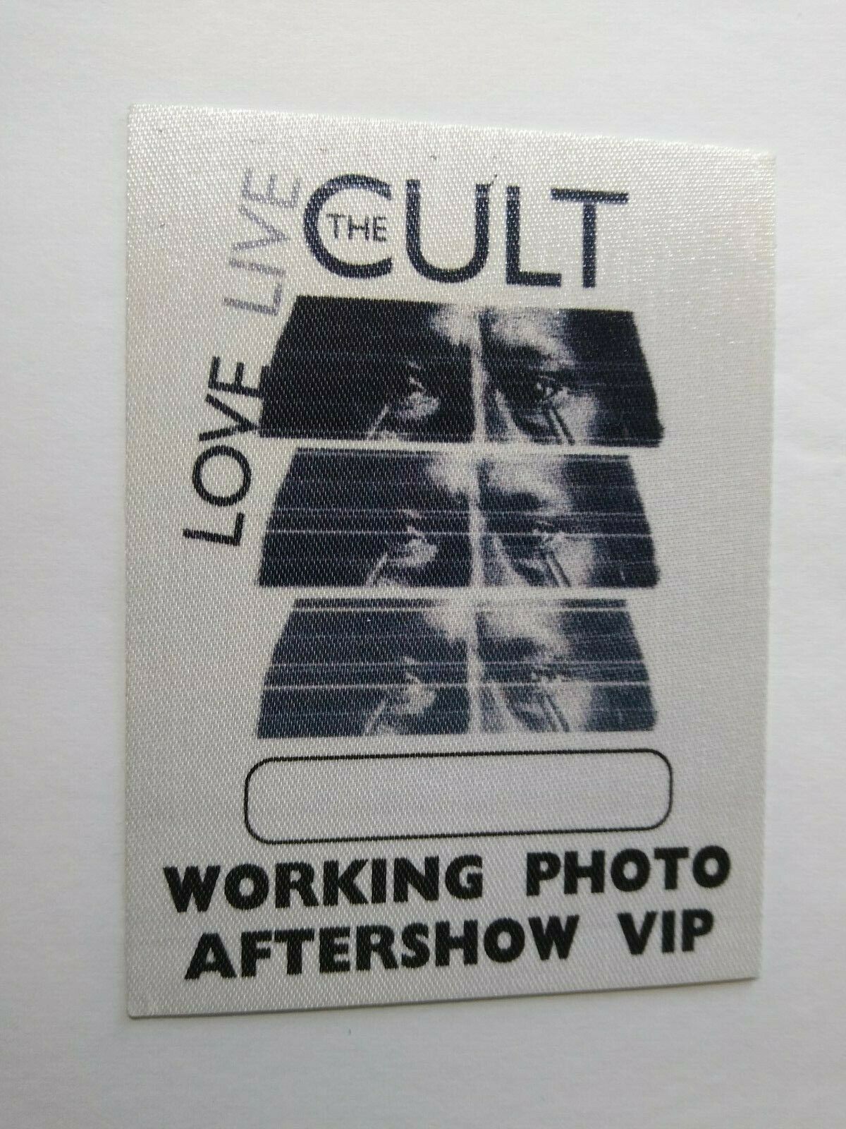 The Cult Love Live Backstage Pass Original VIP Hard Rock Concert Tour 2009 White