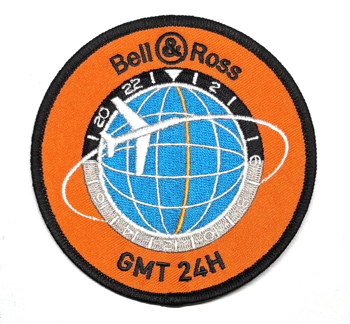 Bell & Ross GMT 24H Climb Black/Blue/Orange Patch OEM Authentic Aviation Style